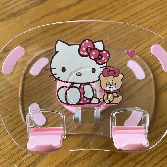Sanrio Hello Kitty Acrylic Mobile Phone Holder Rotatable Adjustable - Picture 4 of 6